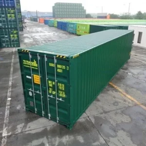Nuevo contenedor marítimo verde de 40 pies HC