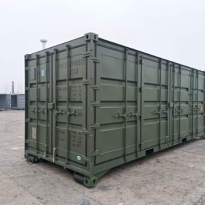 Contenedor de 20 pies con acceso lateral completo.