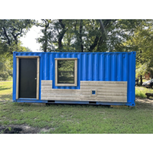 Linda casa contenedor azul nueva