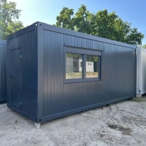 Contenedor con cozinha americana, casa de banho y ducha, con 6,00 x 2,43 m.