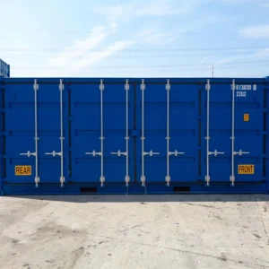 Contenedor marítimo de 20 pies con puerta doble (lateral abierta)