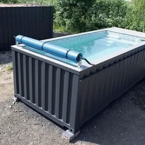 Piscina en contenedor de 20 pies con Chorro de natación